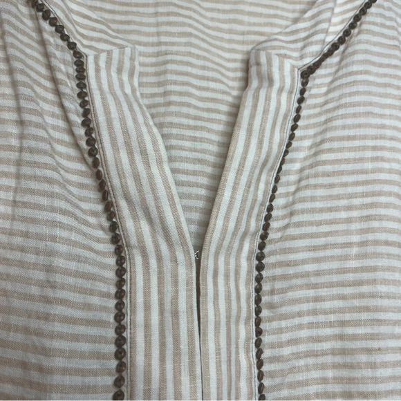 TOMMY BAHAMA Beachy Boho Linen Stripe Tunic Top - Picture 5 of 10
